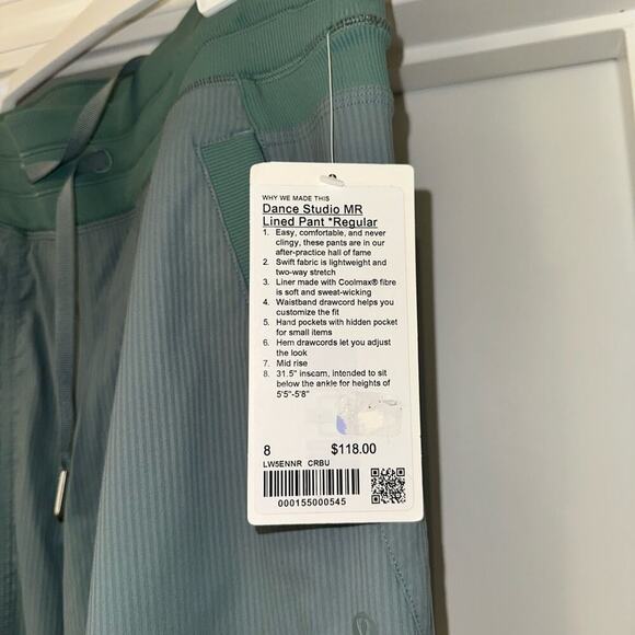 💙 Lululemon Dance Studio Joggers – Crater Blue (NWT) Size 8 💙 - Picture 6 of 9